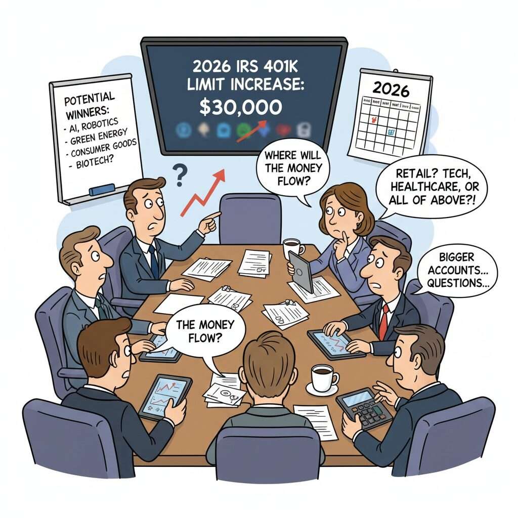 2026년 IRS 한도 증액 확정! 401k/HSA 절세 전략과 주식시장 수혜 섹터 분석