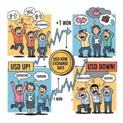 환율 1원의 미스터리: 달러-원 환율 1원 변동이 경제에 미치는 미세하지만 치명적인 파급 효과