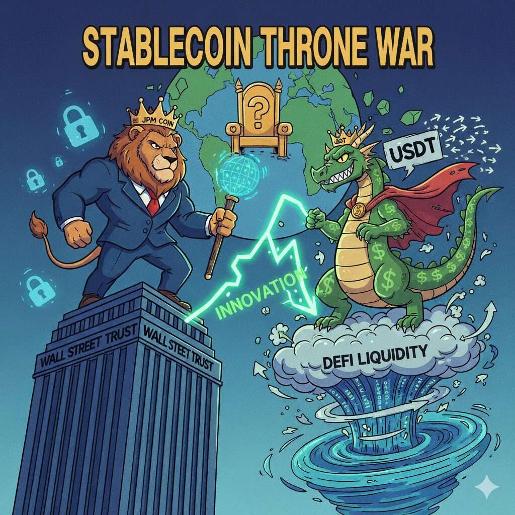 JPM 코인과 USDT 스테이블 코인 왕좌 전쟁