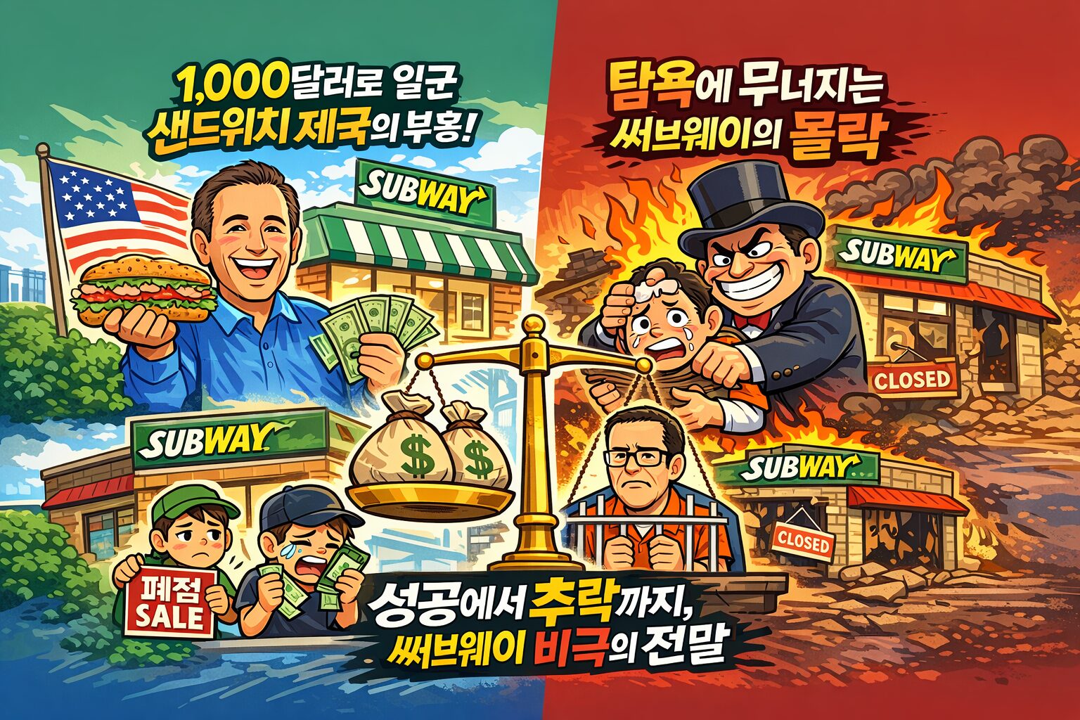 1,000달러의 기적! 미국 써브웨이 탄생과 몰락
