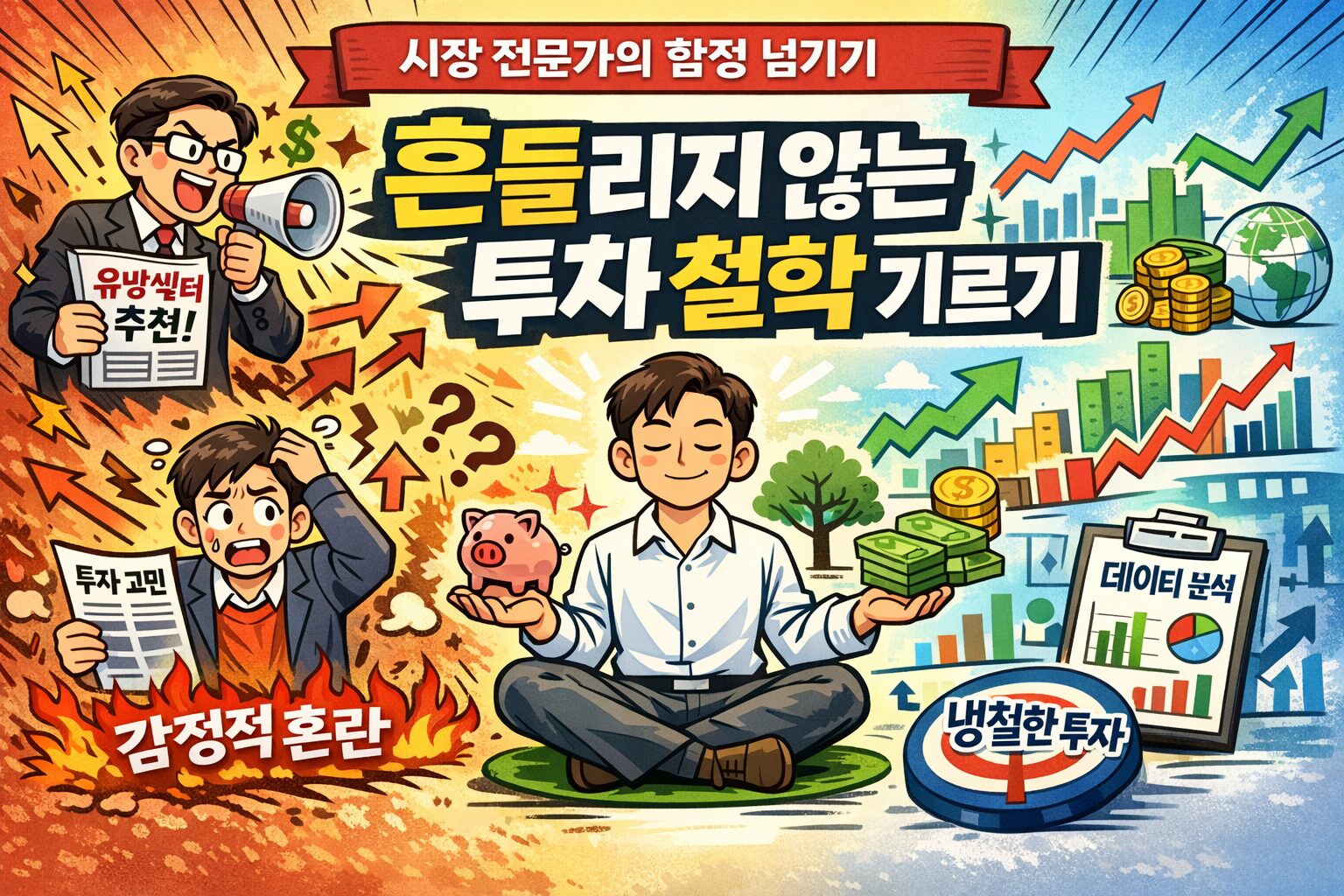 시장 전문가의 엇갈린 섹터 전망 속에서 개인이 반드시 갖춰야 할 심리적 중심점