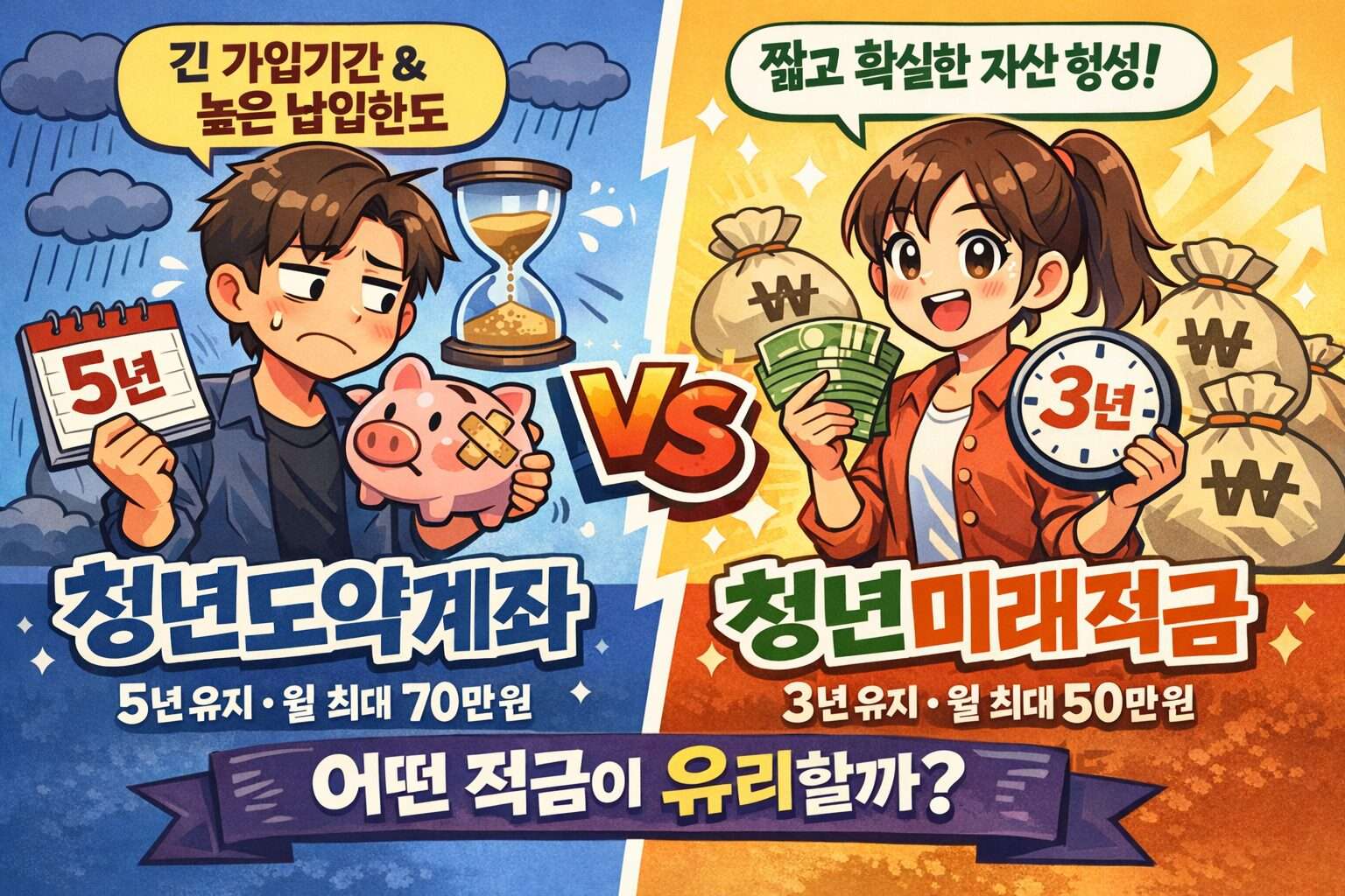 청년미래적금 vs 청년도약계좌