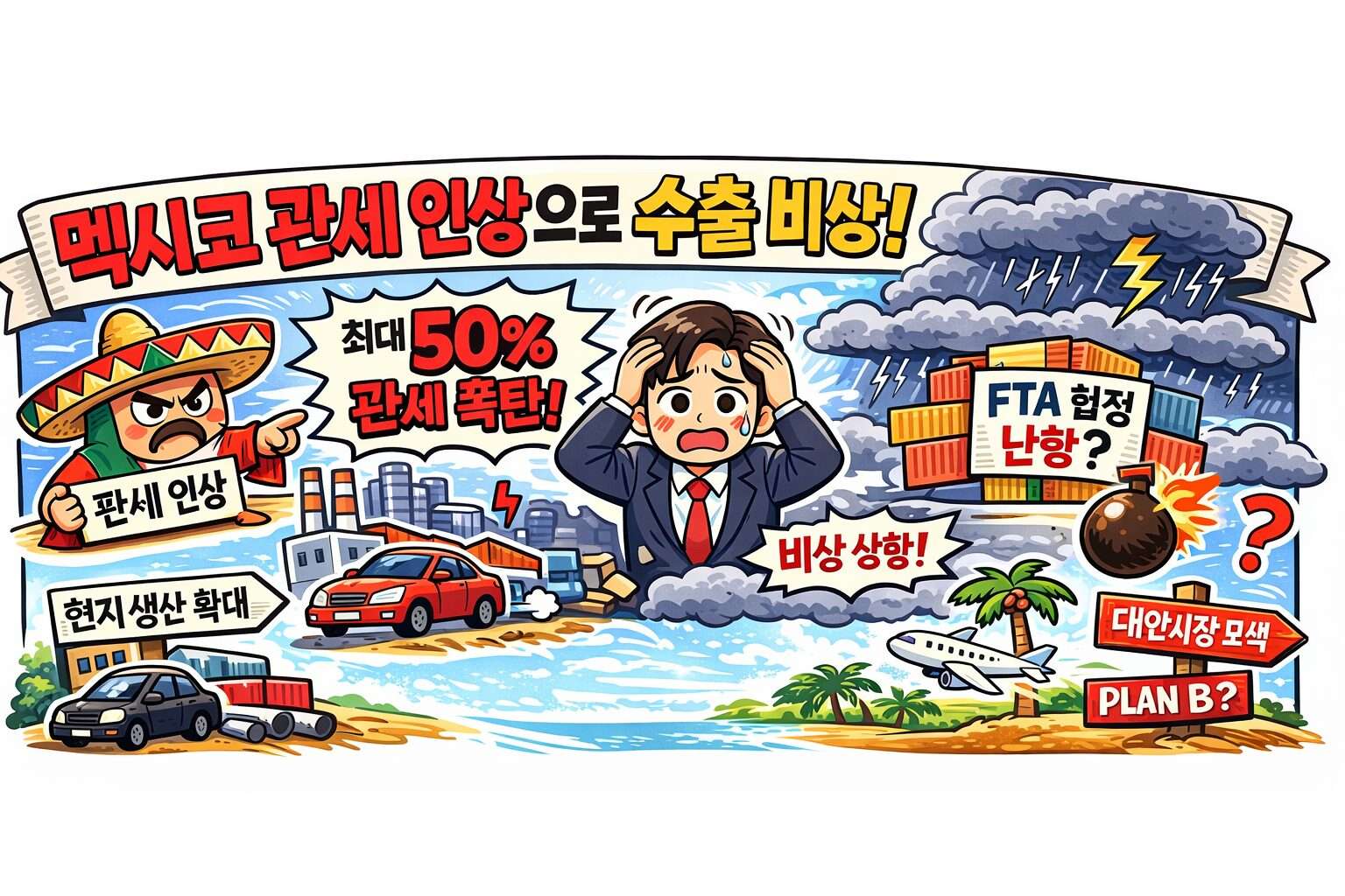 멕시코 관세 50% 폭탄, 한국 기업 새해 비상 대응 전략