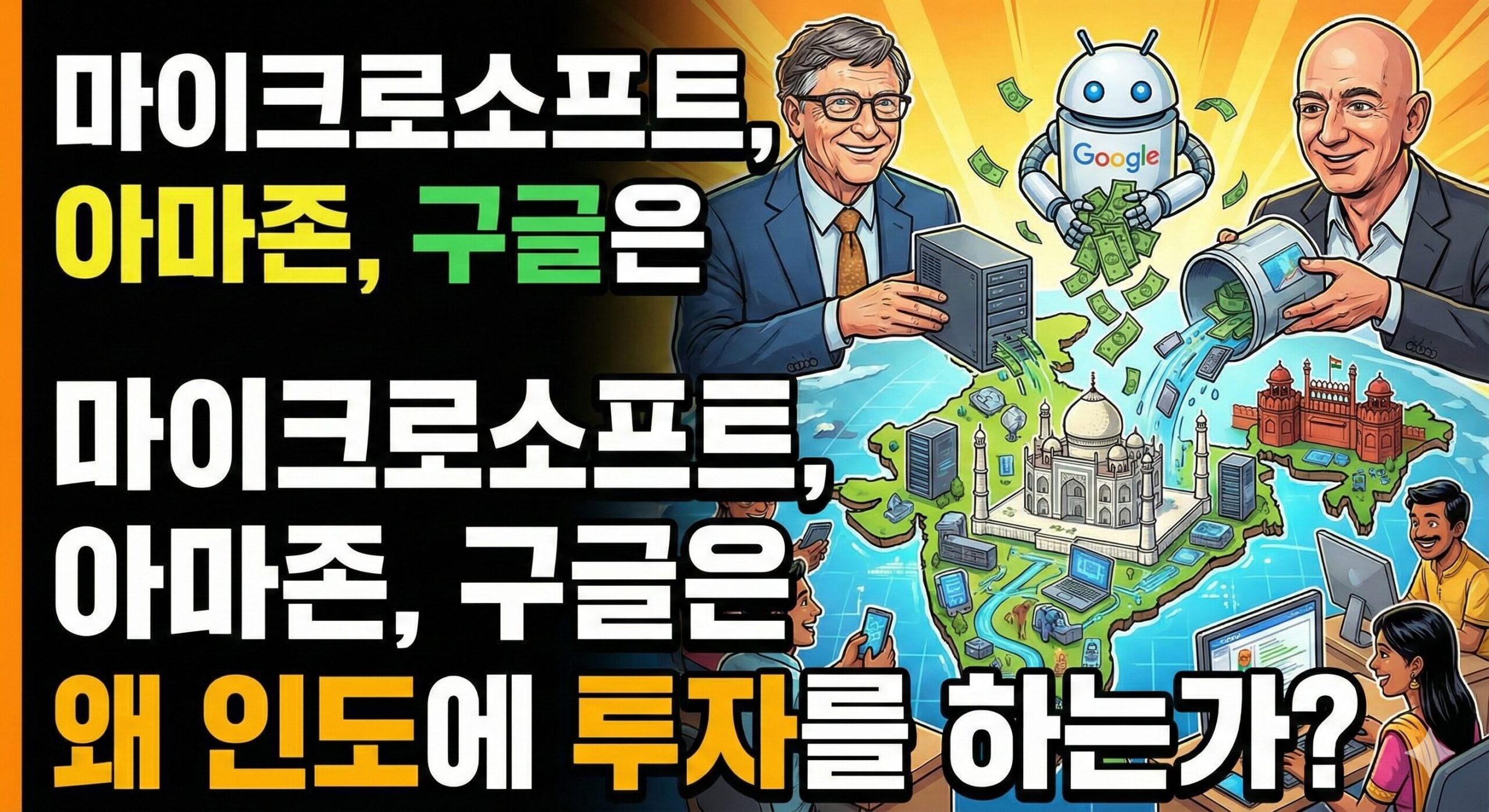 마이크로소프트, 아마존이 인도 AI 시장에 막대한 자본을 투자하는 핵심 이유 분석