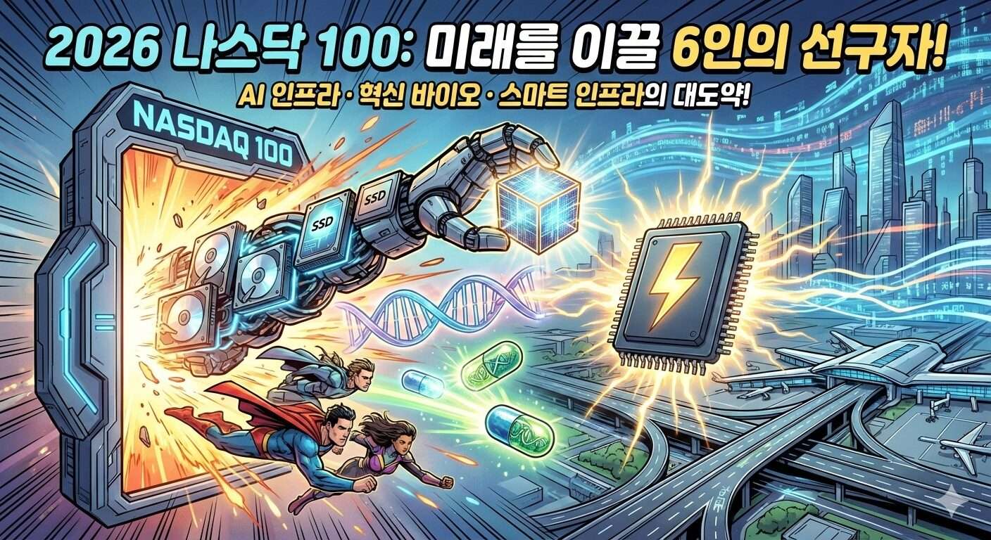 나스닥 100의 새로운 주인공 6인방, 2026년 주식 시장의 판도를 바꿀 기술과 재무의 모든 것!
