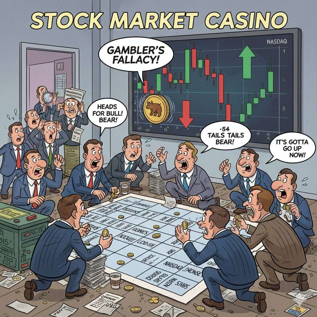 주식 시장 '도박꾼의 오류': 이제 오를 차례라는 맹신이 위험한 이유