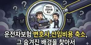 운전자보험 변호사 선임비용 보장 축소, 그 숨겨진 배경과 금융 당국 제동 분석