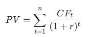 현재가치 계산식