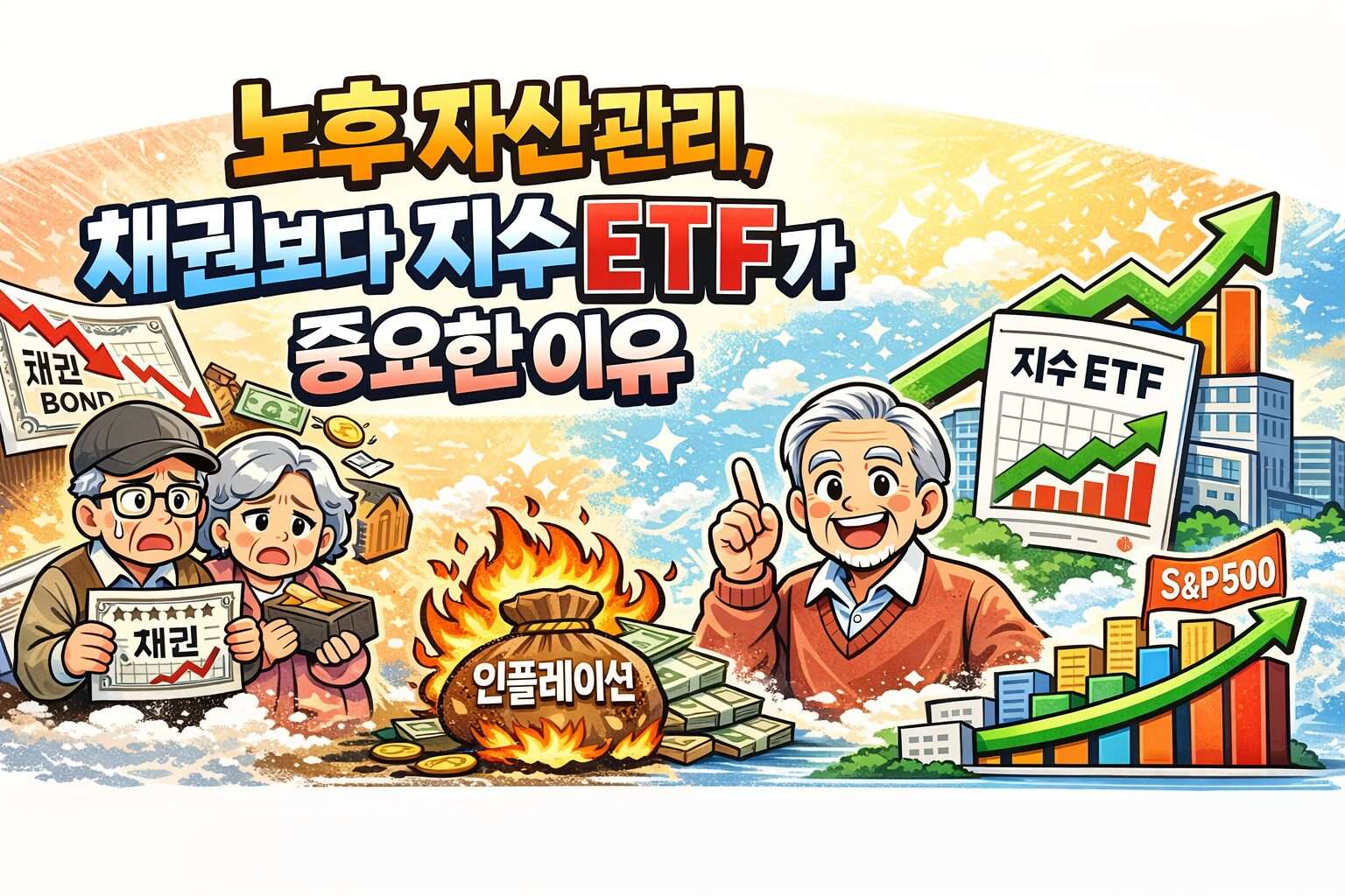 은퇴와 함께하는 노후 자산 관리, 왜 채권보다 시장 지수 ETF