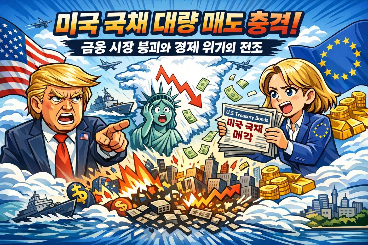 유럽의 미국 국채 매도가 가져올 세계 경제 파급력