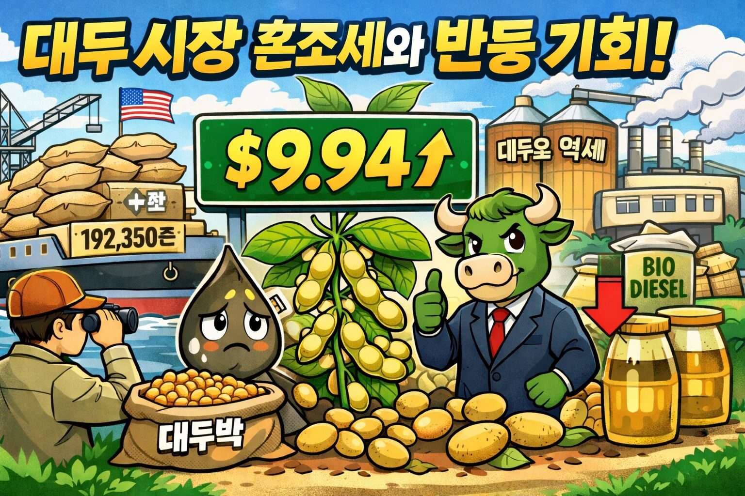 대두 시장 혼조세 속의 반등 기회