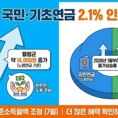 국민연금 기초연금 2.1% 인상