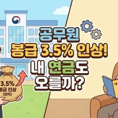 공무원 보수 3.5% 인상, 내 연금도 오를까?