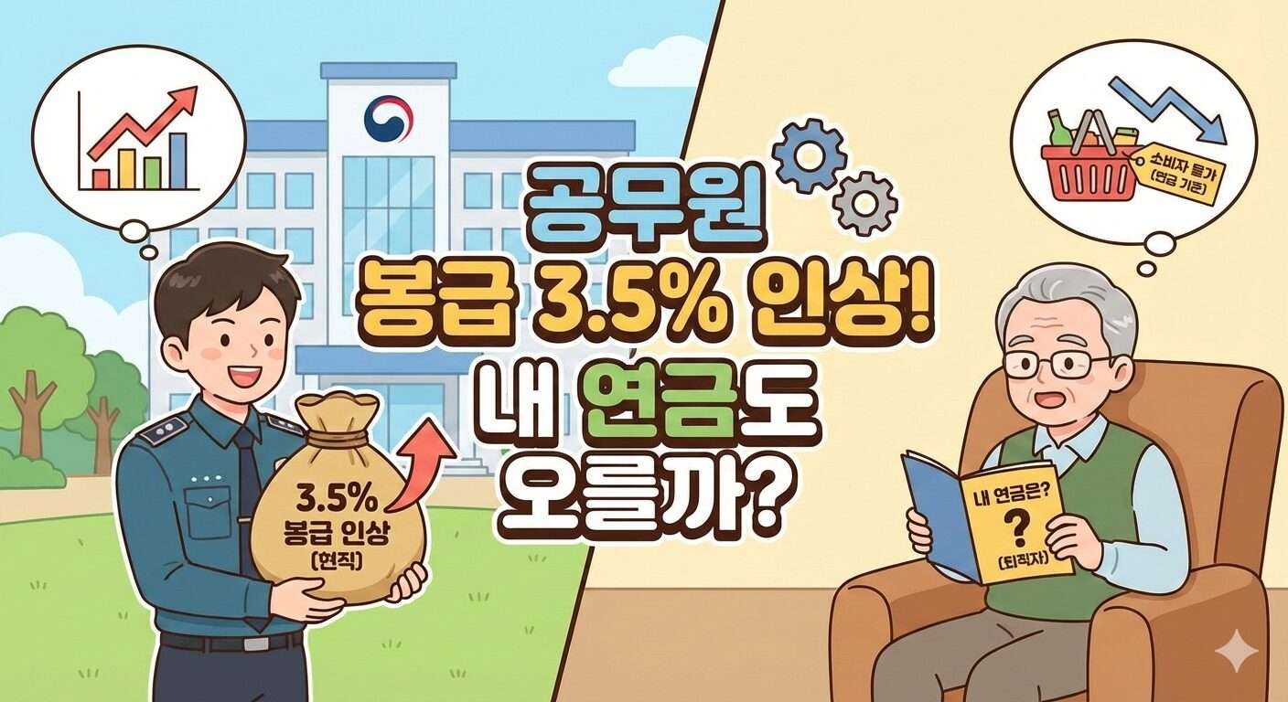 공무원 보수 3.5% 인상, 내 연금도 오를까?