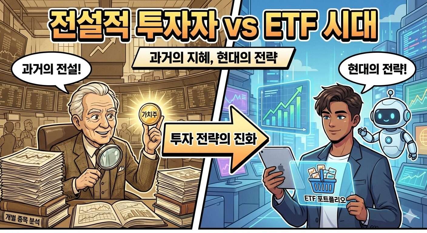 전설적 투자자의 개별 종목 분석과 ETF 투자의 시대적 교차점