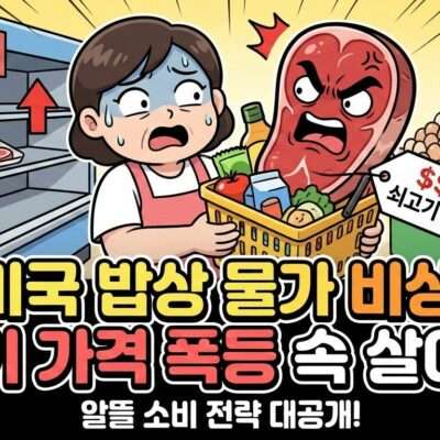 미국 밥상 물가 비상! 쇠고기 가격 폭등