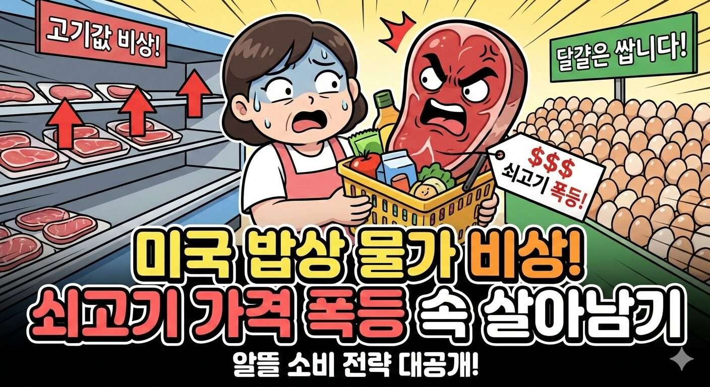 미국 밥상 물가 비상! 쇠고기 가격 폭등