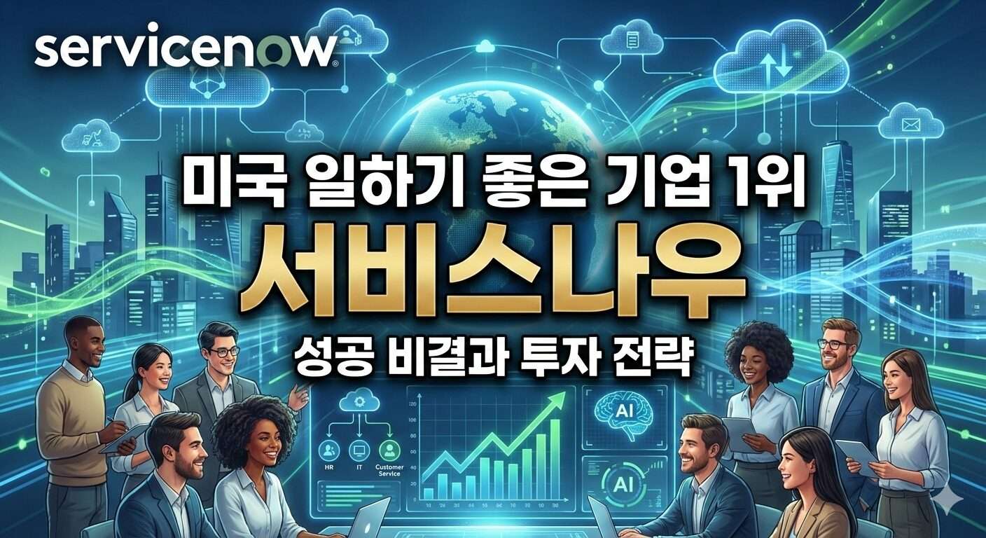 클라우드 기반 미국 일하기 좋은 기업 서비스나우(NOW)