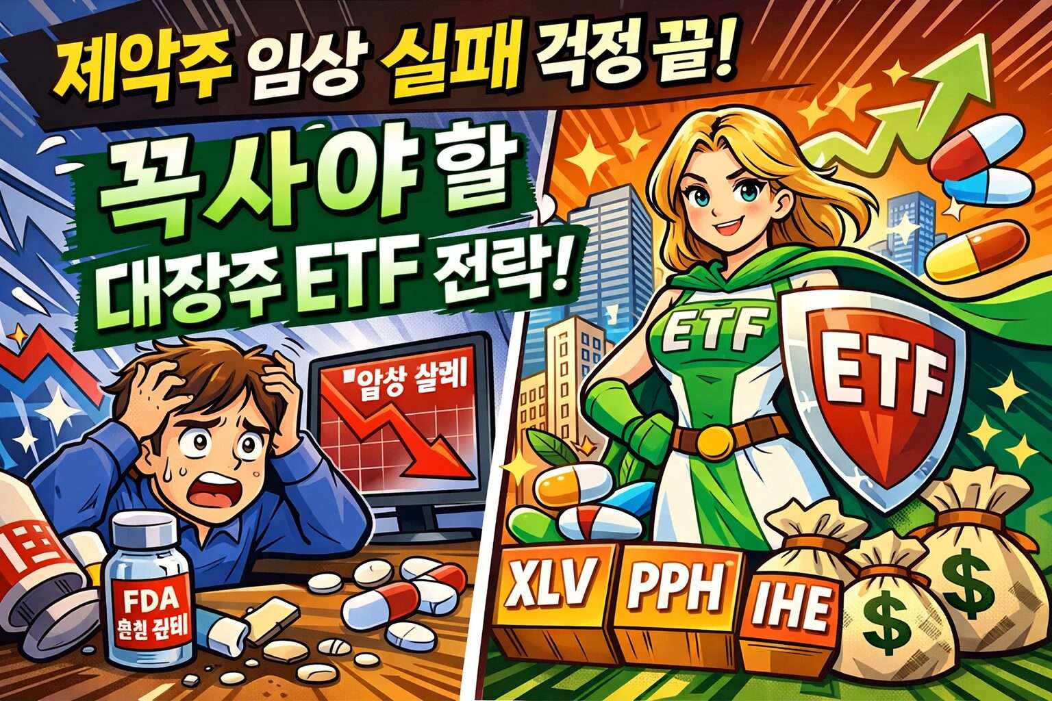 변동성 심한 미국 제약주 대신 꼭 사야 할 대장주 ETF 전략