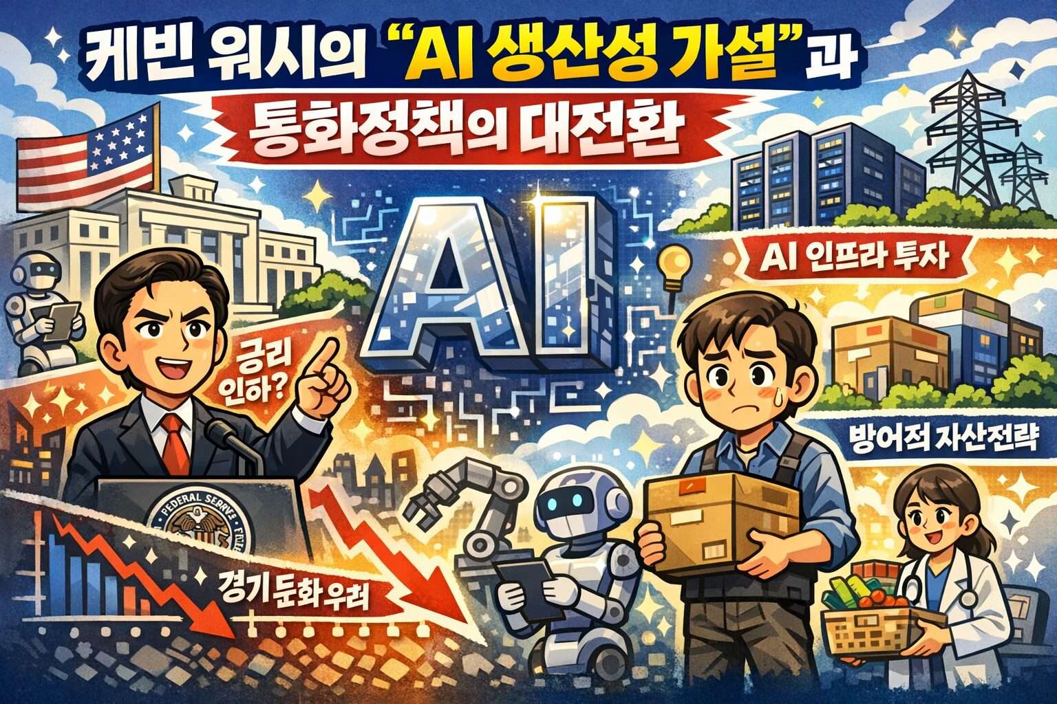 AI 실업 위기 속에서 케빈 워시의 첫 FOMC