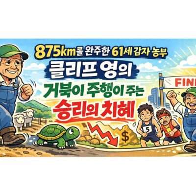875km를 완주한 61세 감자 농부 클리프 영의 거북이 주행