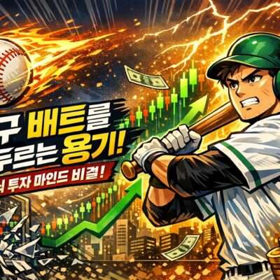 야구 배트를 휘두르는 용기