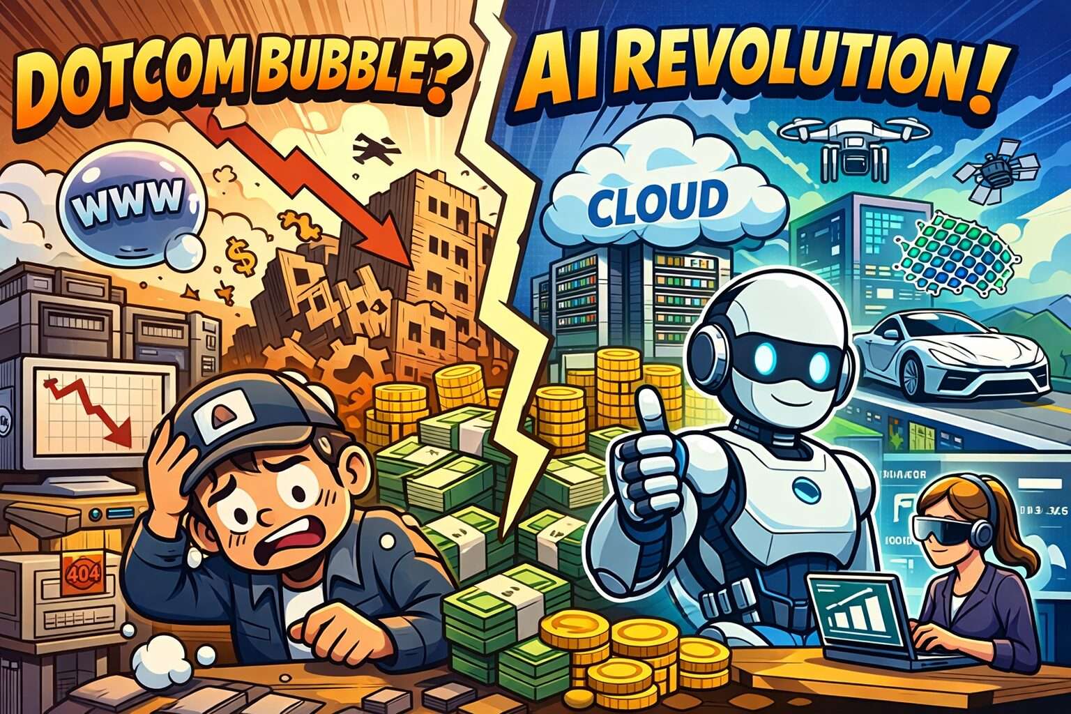 닷컴 버블의 망령과 AI의 실재: 왜 이번에는 다른가