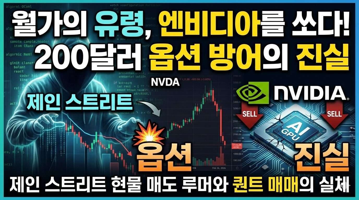 월가의 유령 엔비디아를 쏘다 200달러 옵션 방어의 진실
