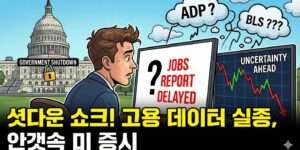 정부 셧다운 고용보고서 발표 연기, 안갯속으로 빠져드는 미국 증시