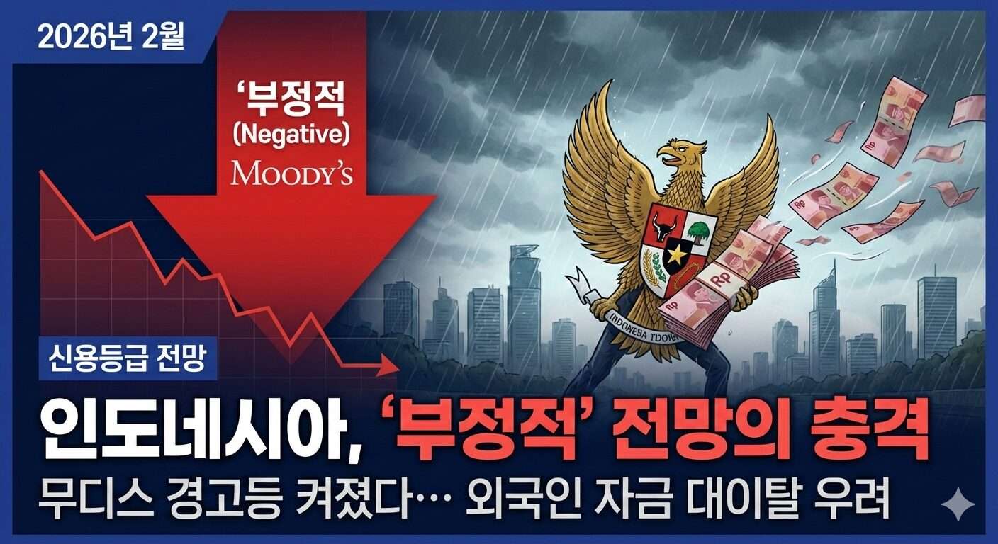 인도네시아 신용등급 전망 하향과 외국인 투자 유출