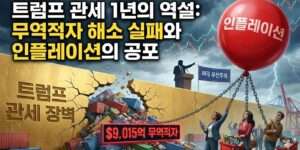 트럼프 관세 정책 1년의 역설, 무역적자 해소 실패