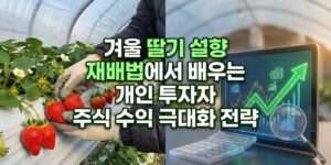 딸기 설향 재배법에서 배우는 개인 투자자 주식 수익 극대화