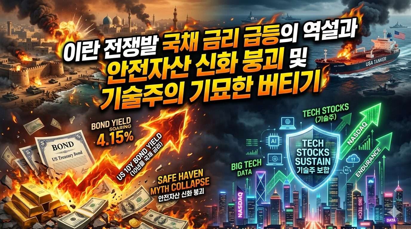 이란 전쟁발 국채 금리 급등의 역설과 안전자산 신화 붕괴 및 기술주의 기묘한 버티기