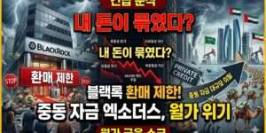 블랙록 환매 제한, 중동 자금 엑소더스 월가 위기