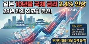 일본 10년물 국채금리 2.4% 인상