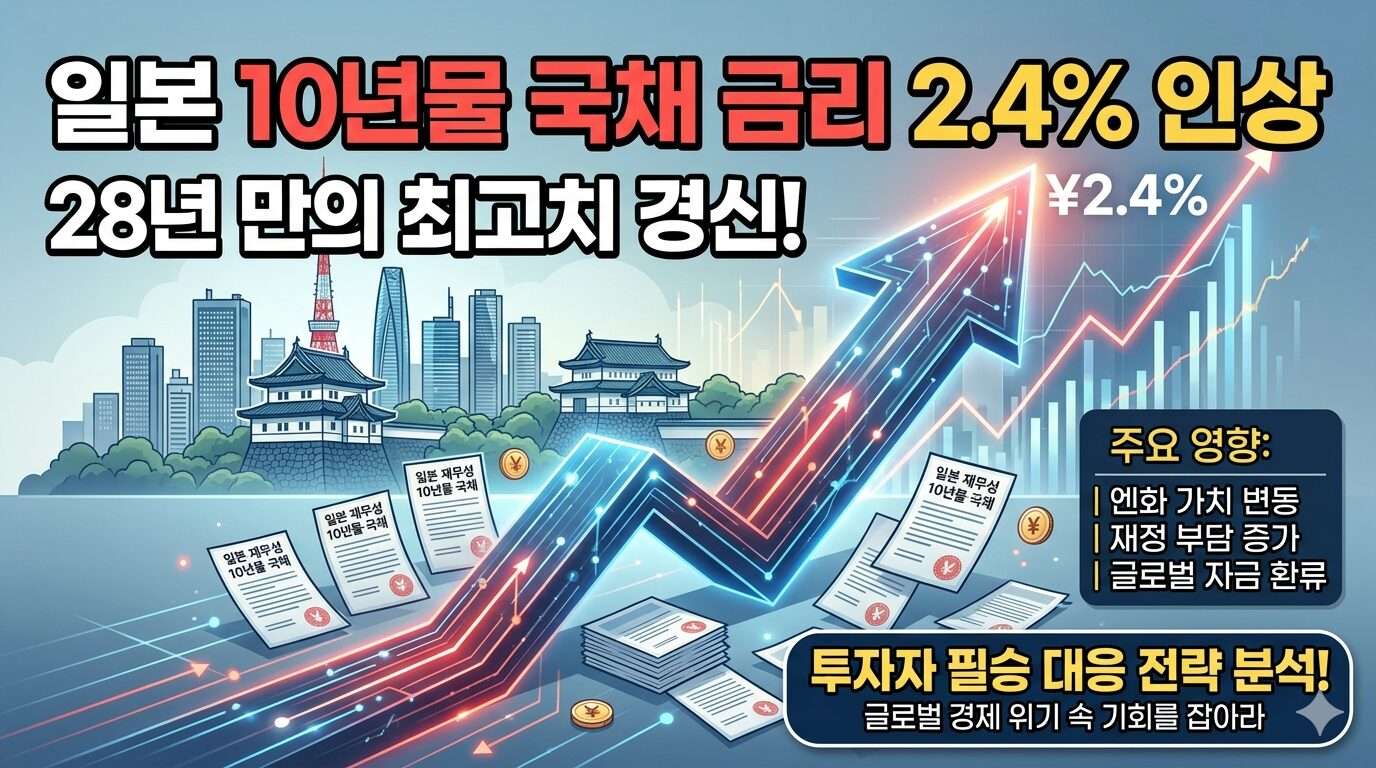 일본 10년물 국채금리 2.4% 인상