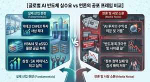 글로벌 AI 반도체 실수요 vs 언론의 공포 프레임 비교