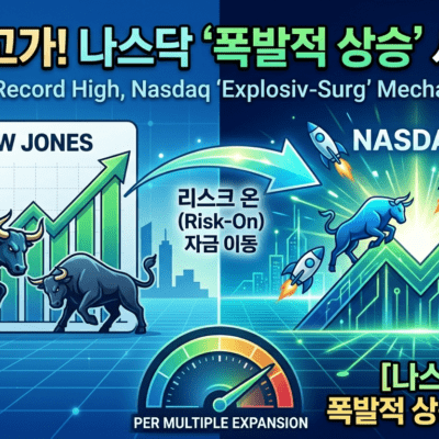다우지수 신고가 경신 속 나스닥 폭발적 상승 시그널